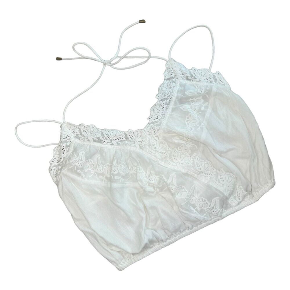 Free People White Lace Cami Crop Top - Picture 2 of 12